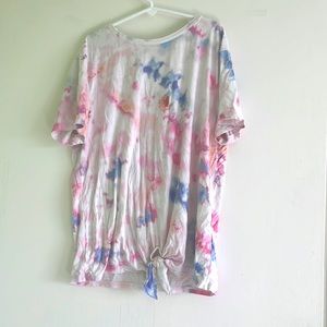 Old navy tie dye shirt with bow kids size XL